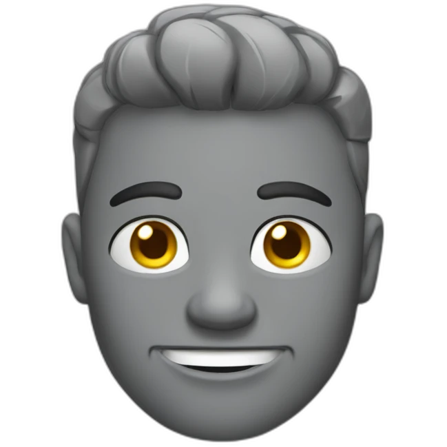 Chat rieur gris  emoji
