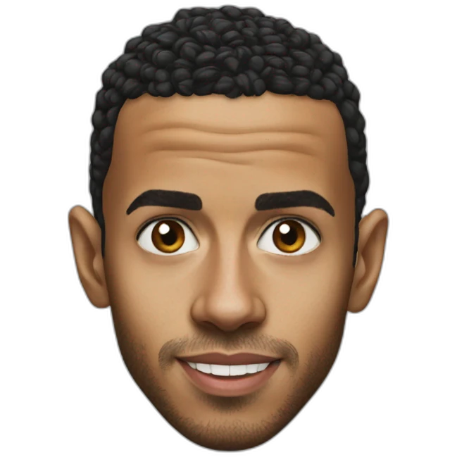 Lewis Hamilton hyper realistic emoji