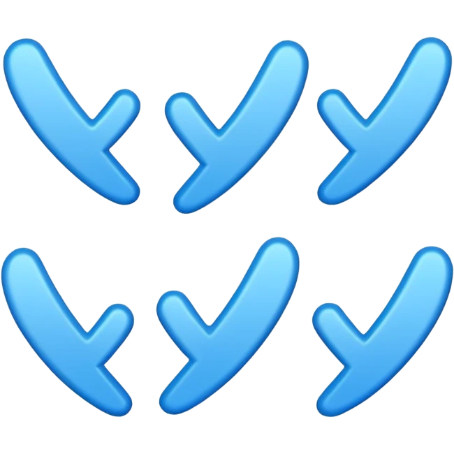Blue ticks emoji
