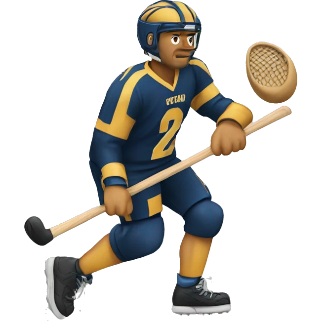 a man playing lacrose emoji