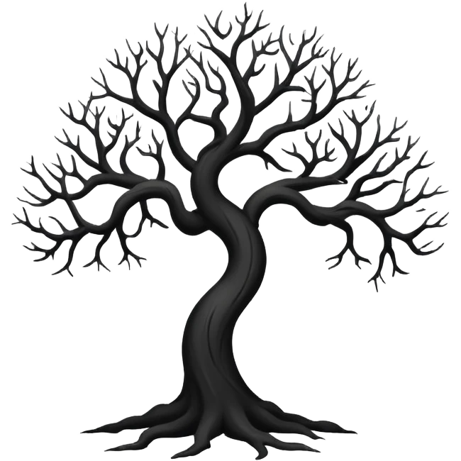 Small black tree emoji