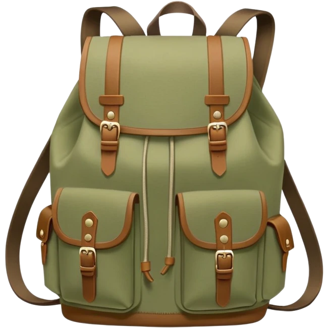 pale olive backpack  emoji