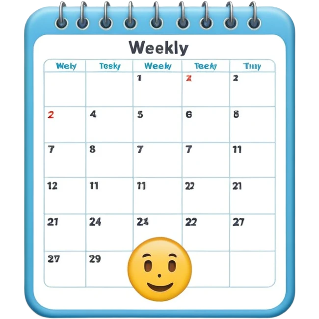 Weekly calendar emoji