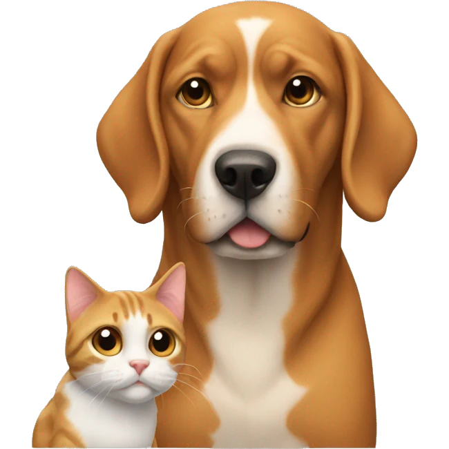 Dog with cat emoji