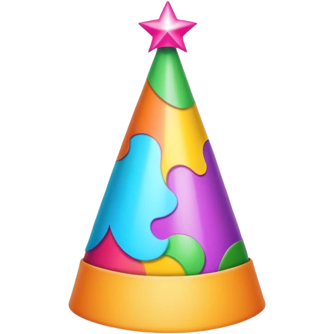 Colorful party hat emoji