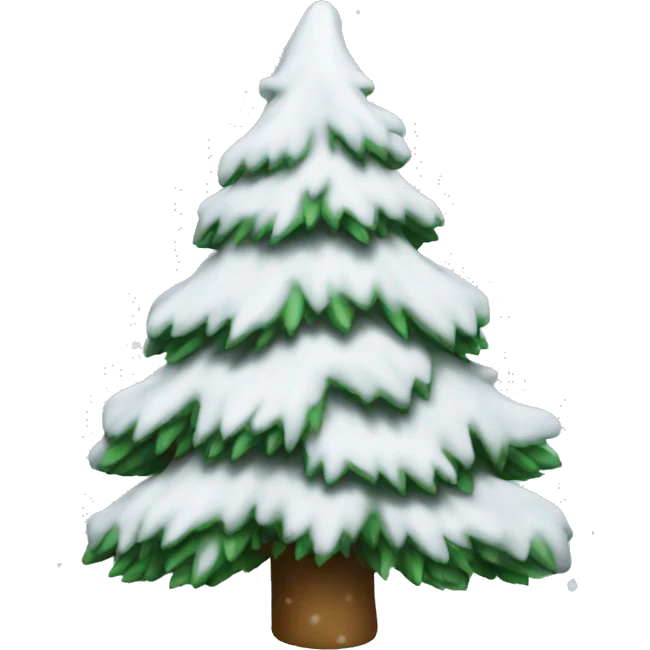 Snowy Christmas tree emoji