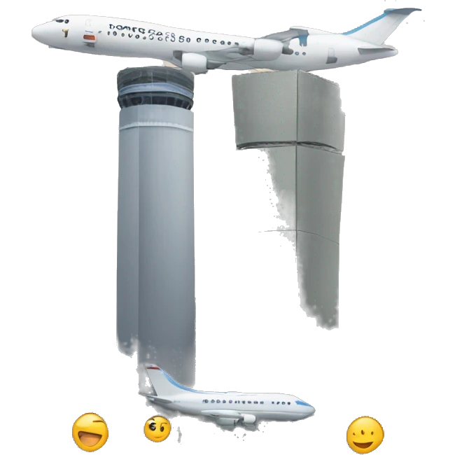 airplaes wth towers emoji