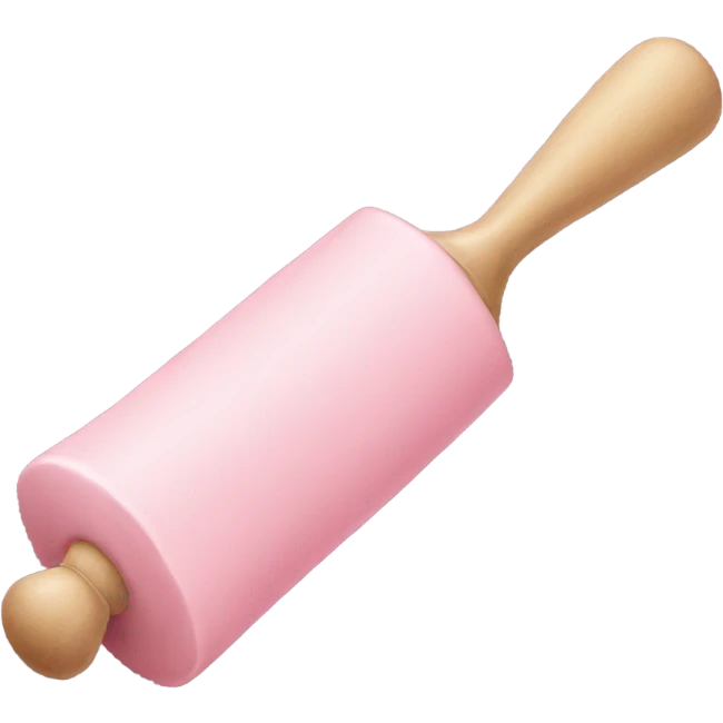 Light pink rolling pin with handles emoji