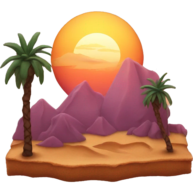 Sunset on dessert emoji