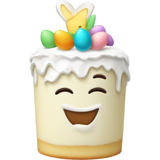 Easter white cake emoji
