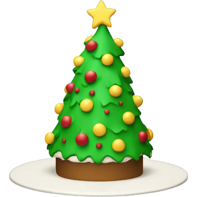 Christmas tree cake emoji