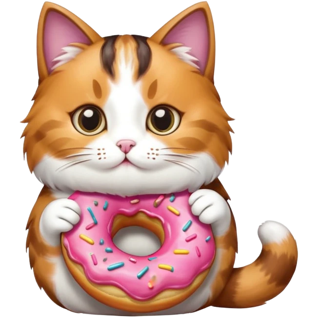 Cat with donut emoji