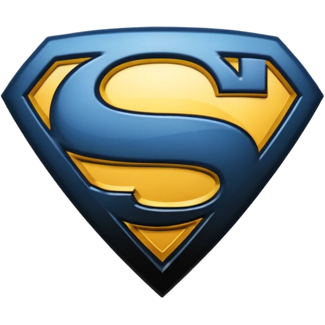 Superman Symbol batman v superman black emoji