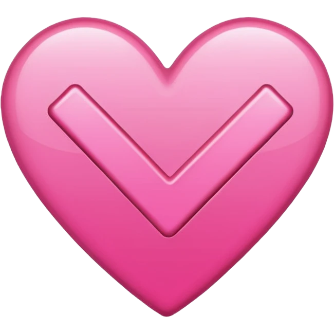 a pink glossy checkmark emoji emoji