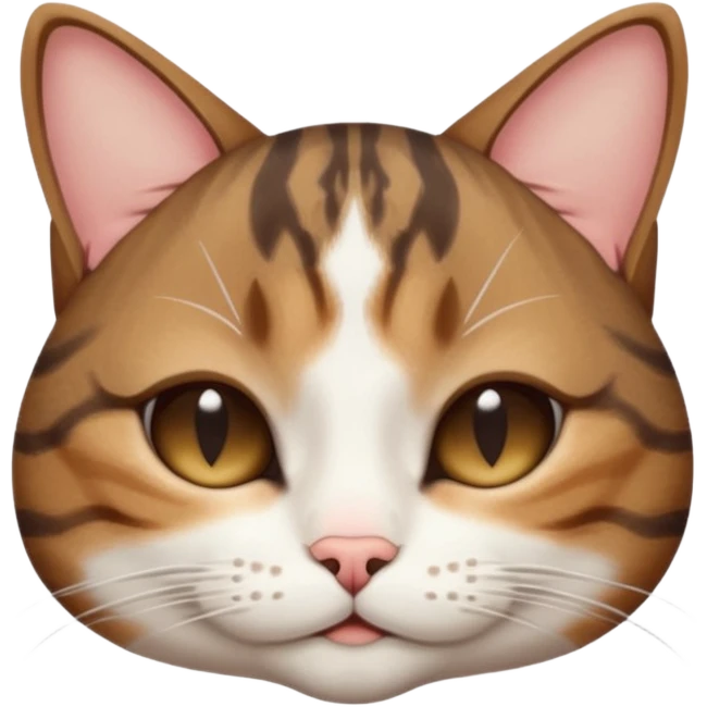 dark brown tabby and white small cat in funny positions upside down with eyes closed emoji