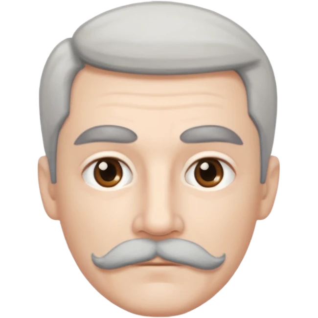 The disguised emoji but with gray eyebrows and mustache emoji