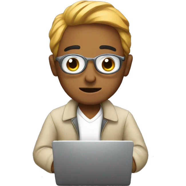 scammer with  laptop
 emoji