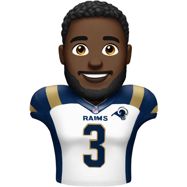 Rams player white new rams jersey  emoji