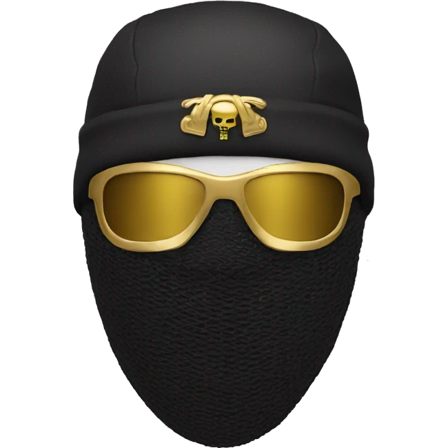Goon with a ski mask and gold chain emoji