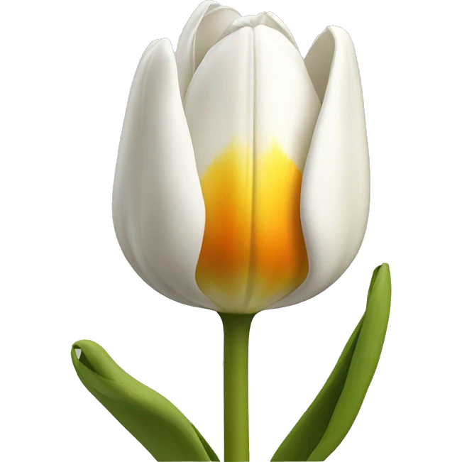 White tulipans  emoji