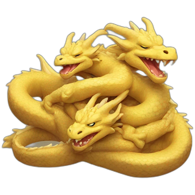 Three headed dragon sleep emoji