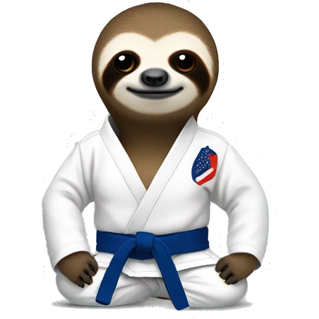 Sloth with a jiu jitsu Gi  emoji