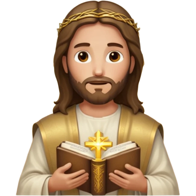 Jesus with Glowing bible circle avatar emoji