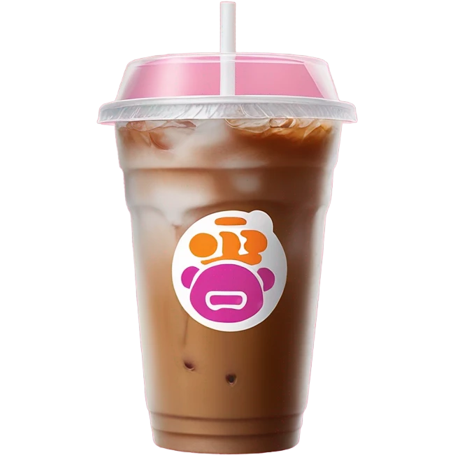 Dunkin donuts iced coffee cup emoji