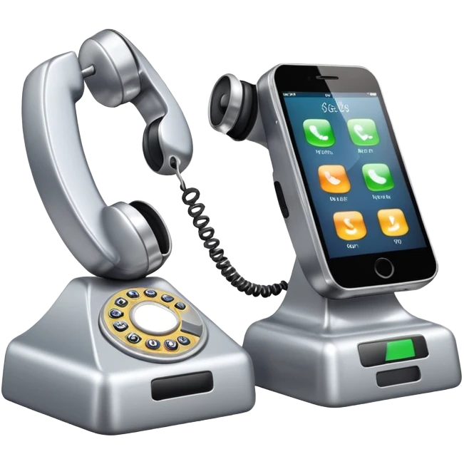 two phones ringing emoji