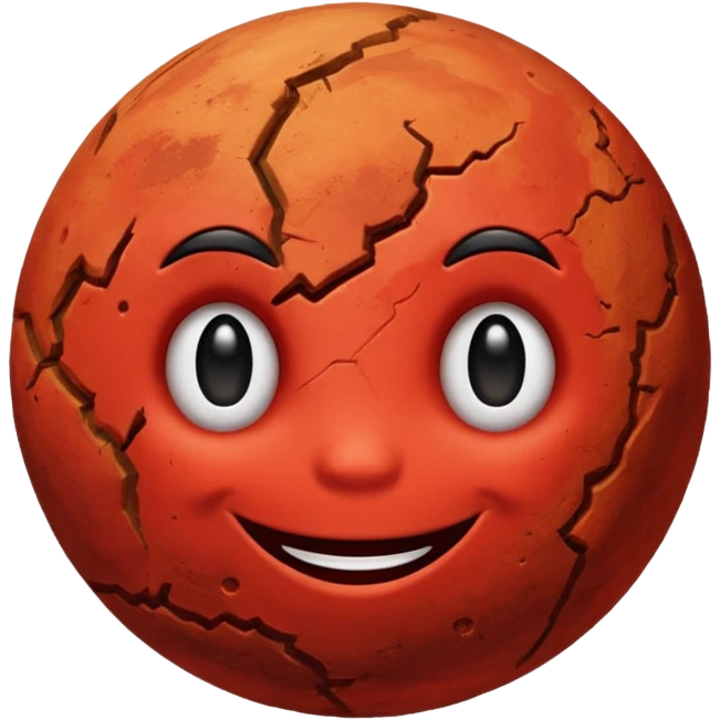 Mars planet smiley  emoji