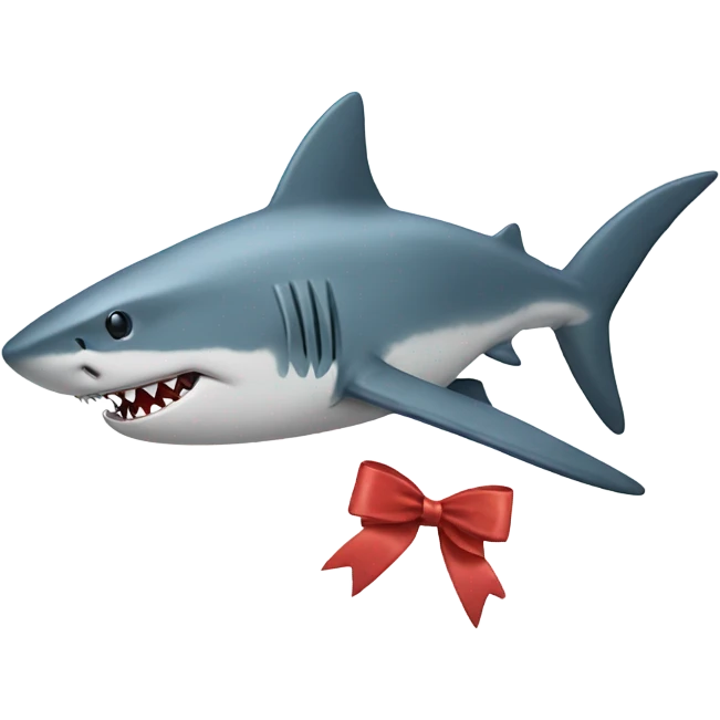 shark with a bow emoji
