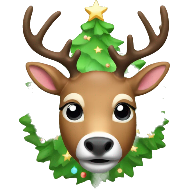 Christmas deer emoji