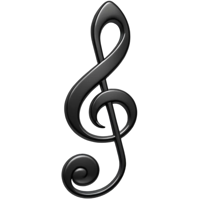 black music note emoji