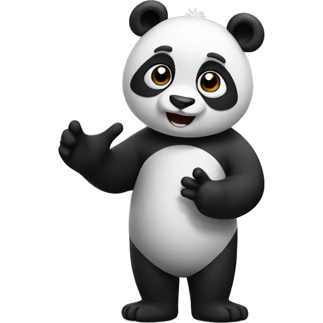 Panda saying no no no in sign language emoji