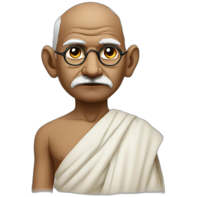 Gandhi severely disapproves emoji