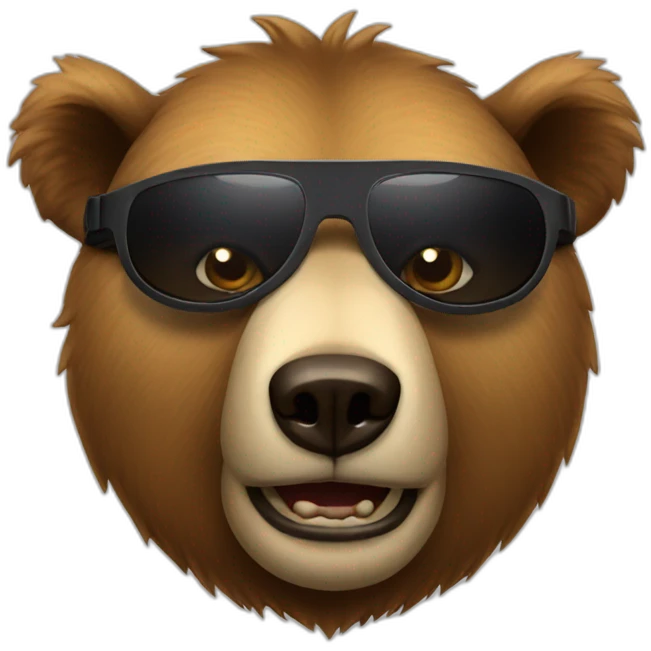 Spy bear emoji