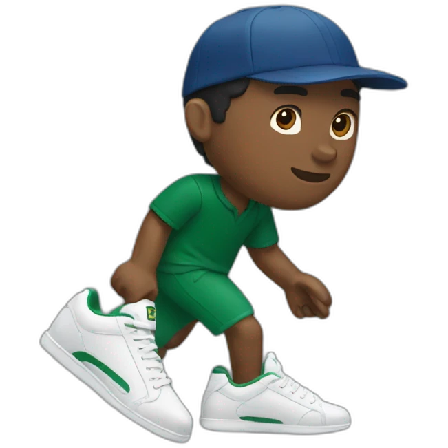 Black guy using lacoste emoji