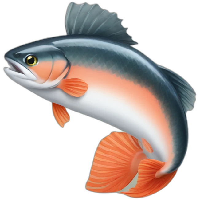 salmon-tail emoji