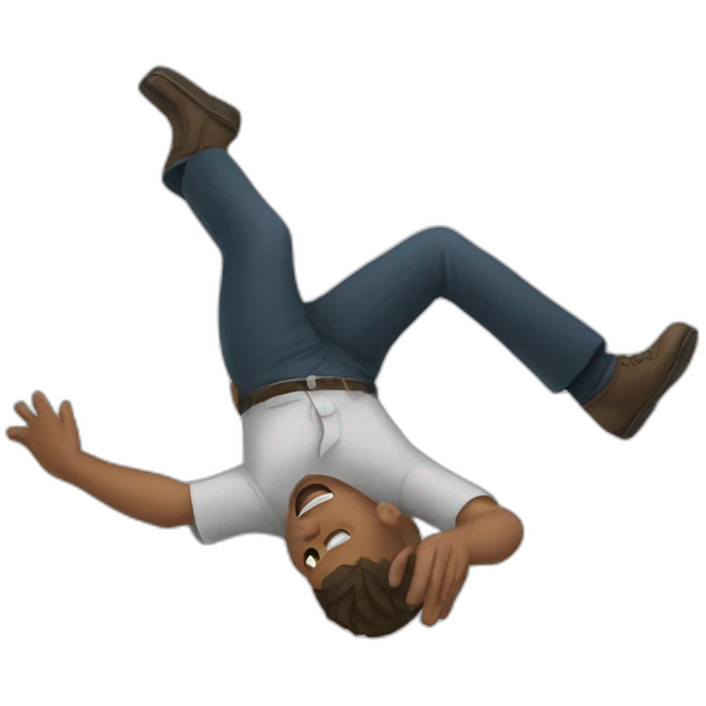 Man falling down emoji