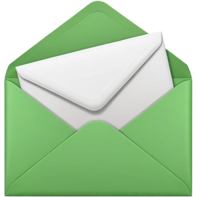 green envelope with letter in it emoji