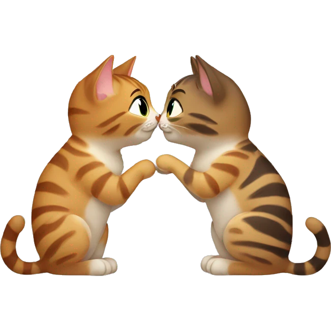 two cats kissing emoji