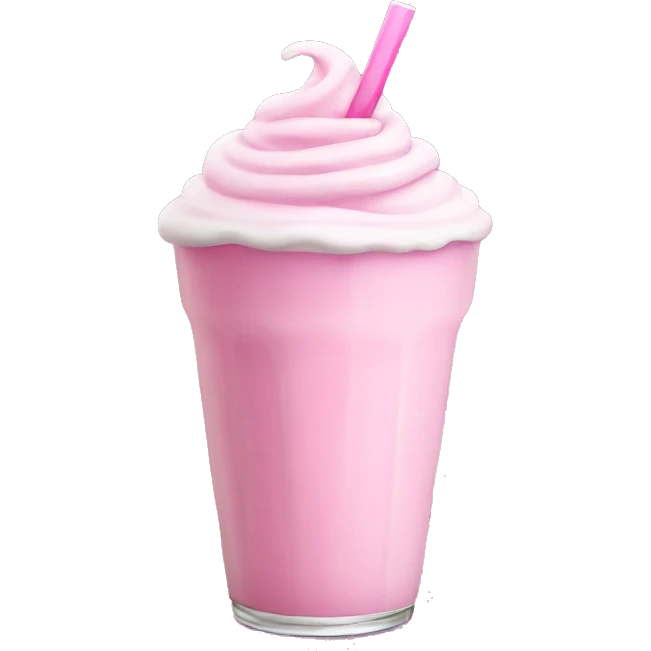 a pink milkshake  emoji