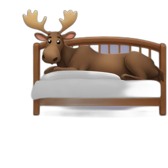 moose in bed emoji