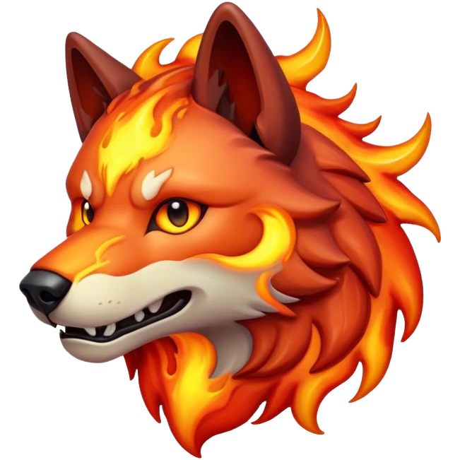 Magma wolf emoji