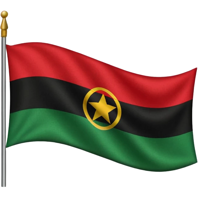 Red black and green pan African flag emoji