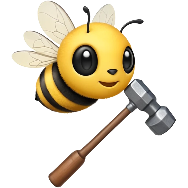 Bee with a hammer  emoji