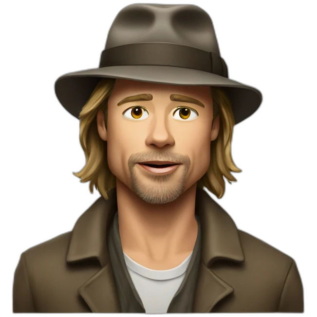 Brad pitt as a tramp emoji