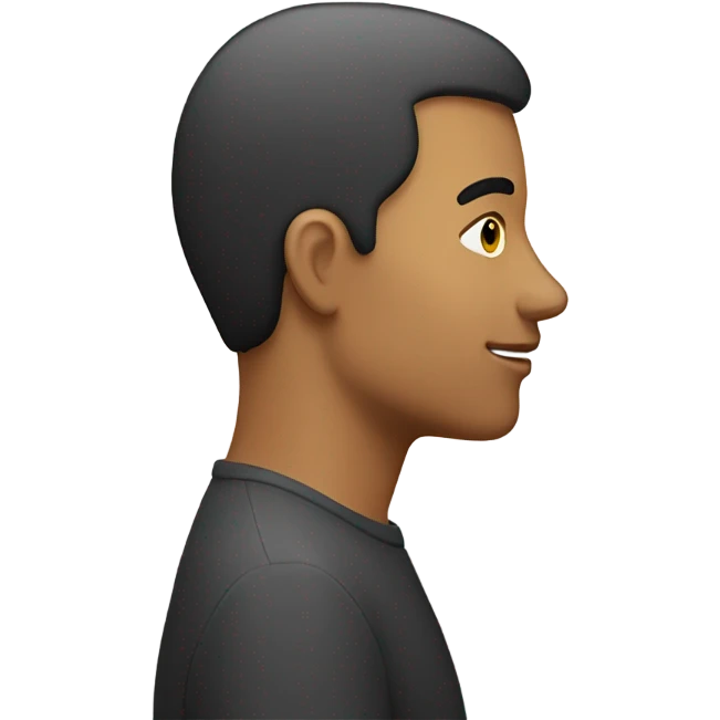 side profile of a person, side speaking emoji