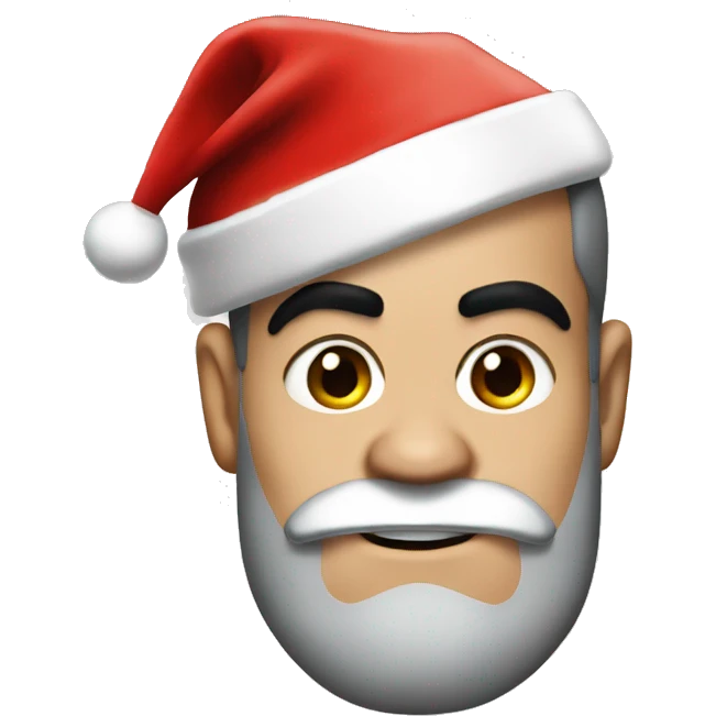 robbie williams with santa hat emoji