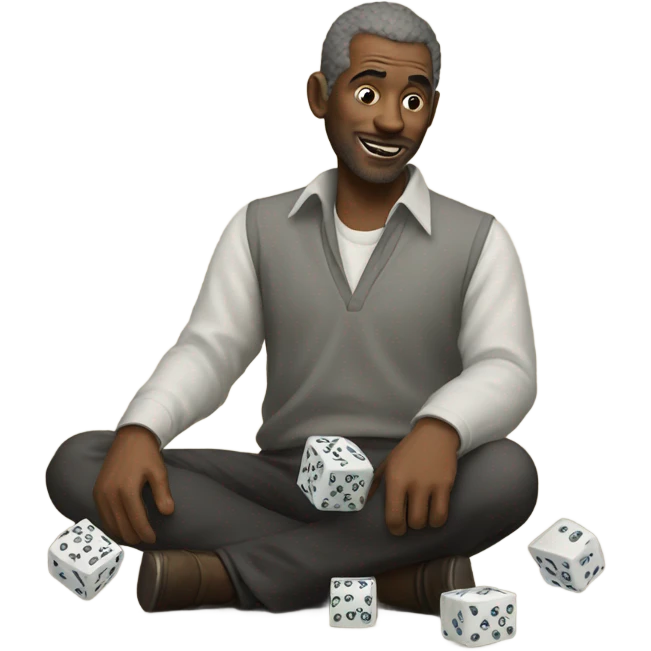 Man rolling dice  emoji
